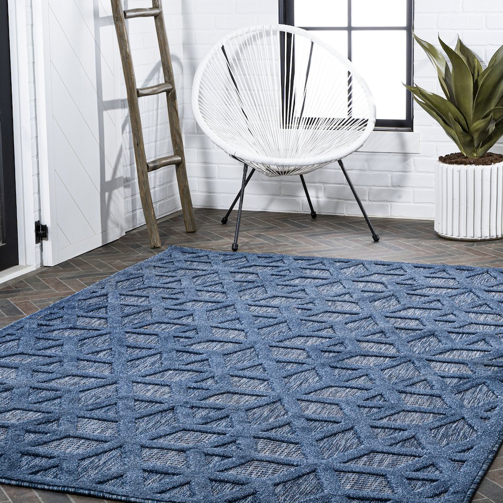 Talaia Neutral Geometric Indoor/Outdoor Area Rug. Picture 9