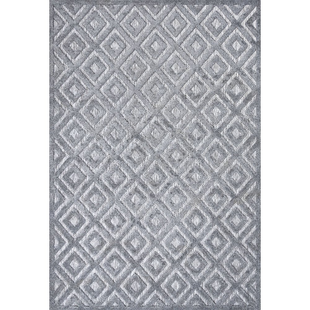 Portmany Neutral Diamond Trellis Indoor/Outdoor Area Rug. Picture 1