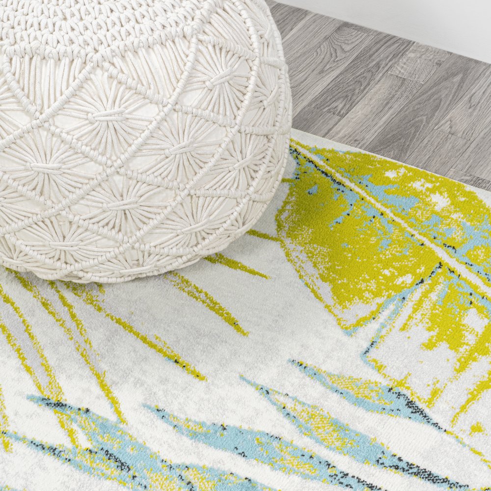 Monstera Tropical Leaves Area Rug. Picture 7