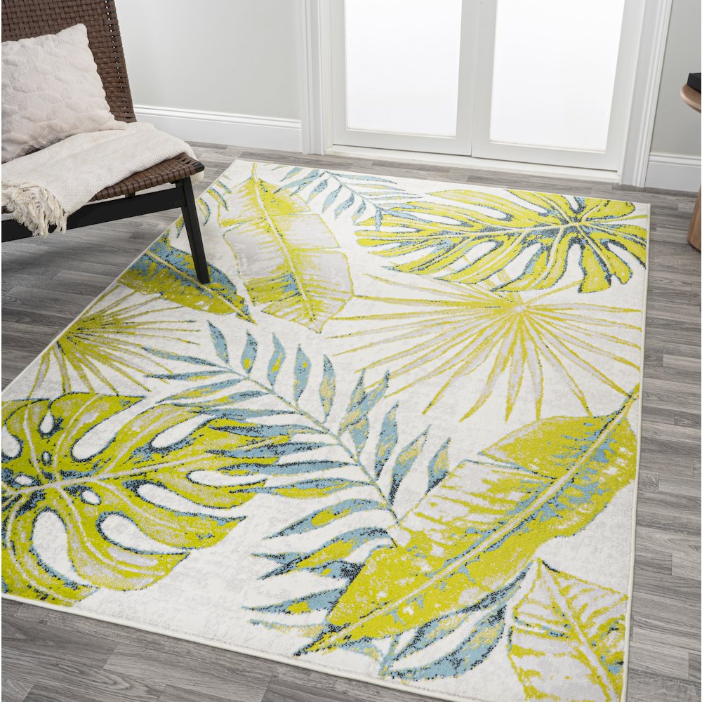 Monstera Tropical Leaves Area Rug. Picture 2