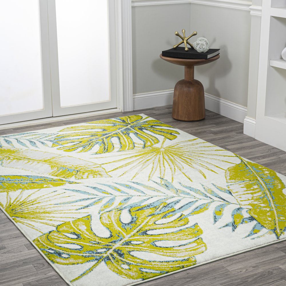 Monstera Tropical Leaves Area Rug. Picture 5