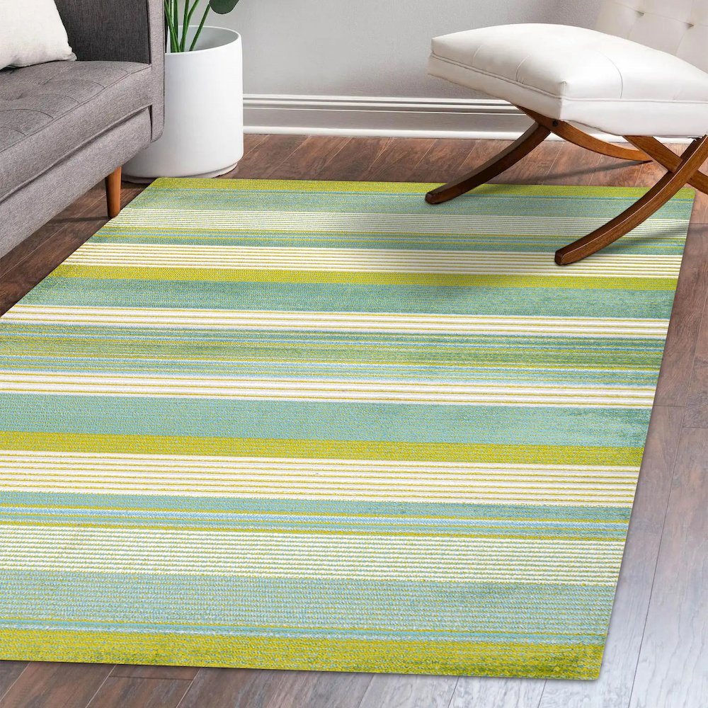 Duxbury Gradient Ticking Striped Area Rug. Picture 10