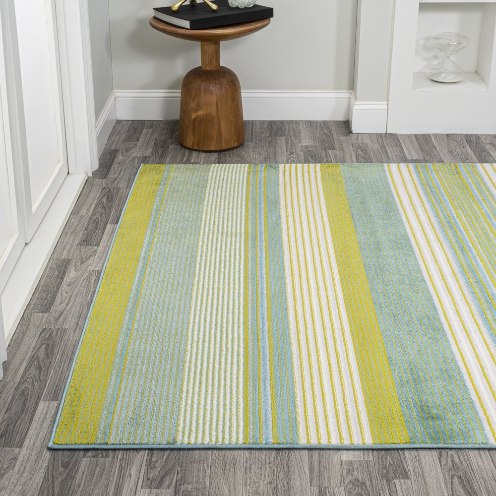 Duxbury Gradient Ticking Striped Area Rug. Picture 3