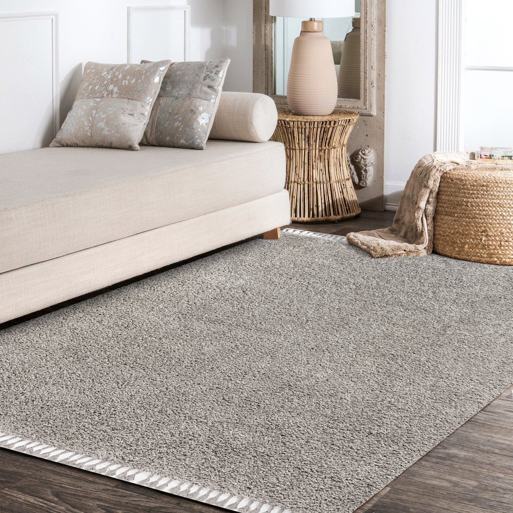 Mercer Shag Plush Tassel Area Rug. Picture 8