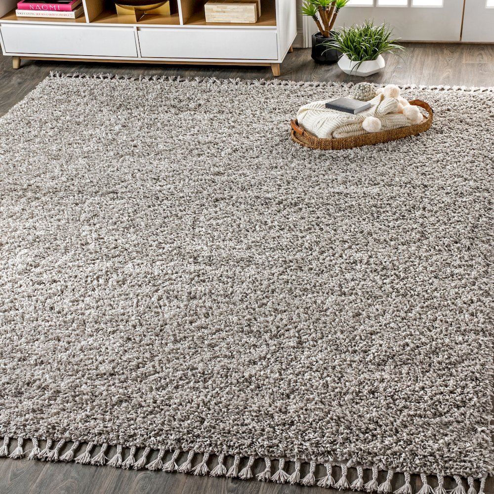 Mercer Shag Plush Tassel Area Rug. Picture 2
