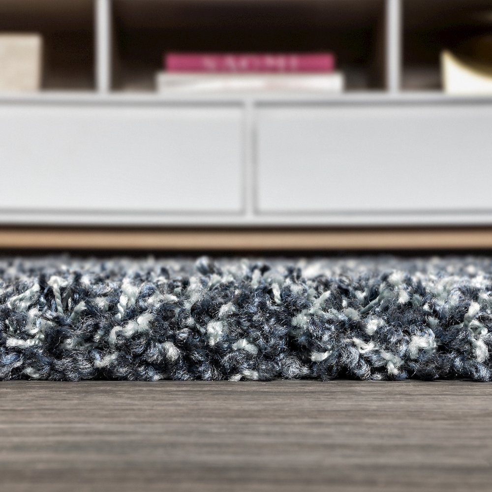 Beautiful Mercer Shag Plush Tassel Moroccan Tribal Geometric Trellis Area Rug. Picture 9