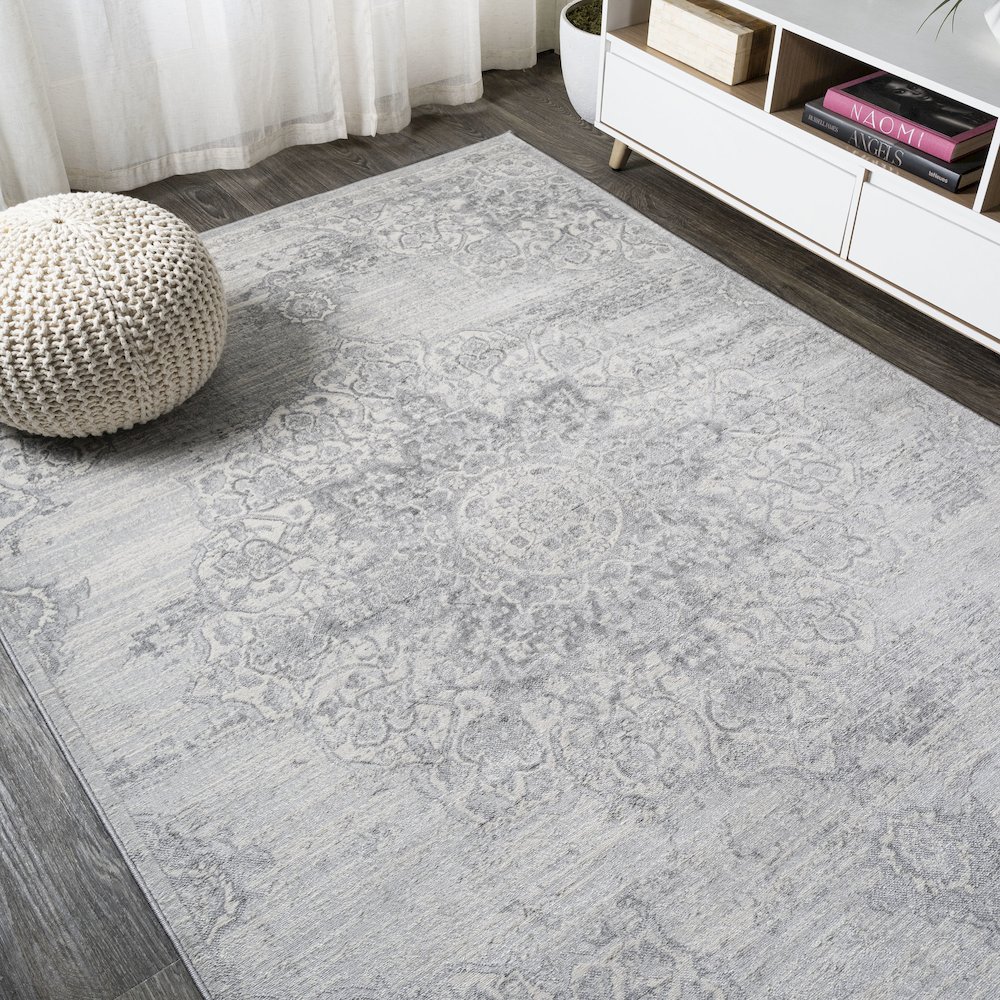 Modern Persian Vintage Moroccan Medallion Area Rug. Picture 4