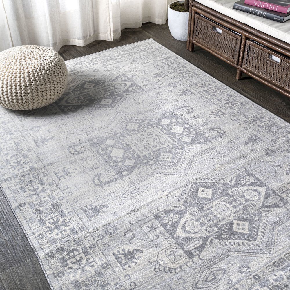 Kasbah Modern Persian Vintage Medallion Area Rug. Picture 4