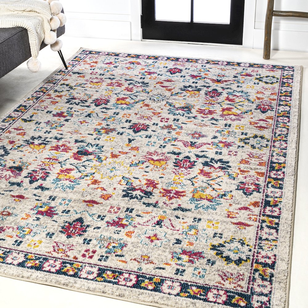Alfombra Modern Persian Boho Floral Area Rug. Picture 2