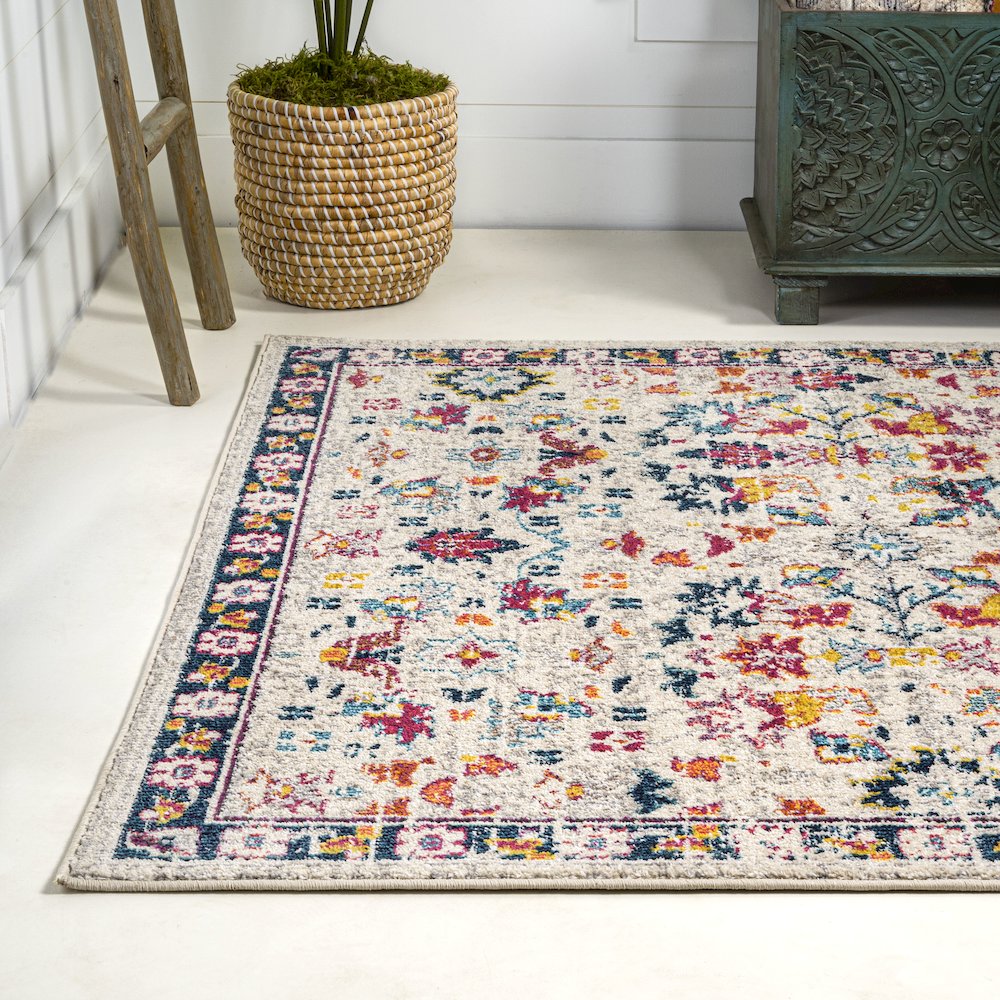 Alfombra Modern Persian Boho Floral Area Rug. Picture 3