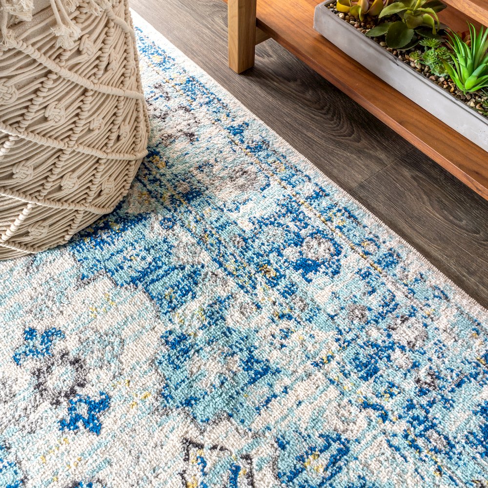 Modern Persian Boho Vintage Medallion Area Rug. Picture 6