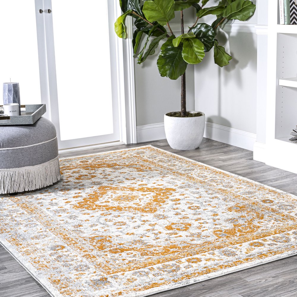 Indhira Ornate Medallion Persian Area Rug. Picture 5