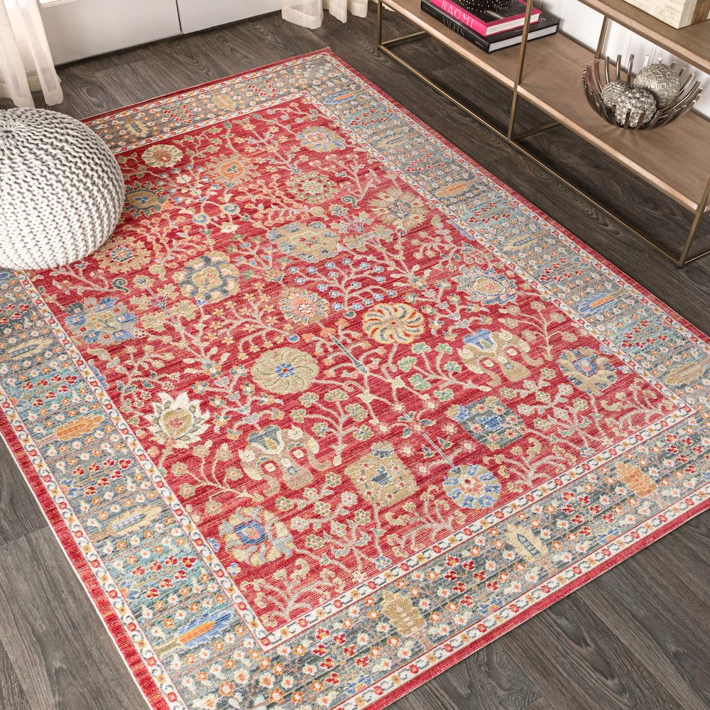 India Flower And Vine Area Rug. Picture 2