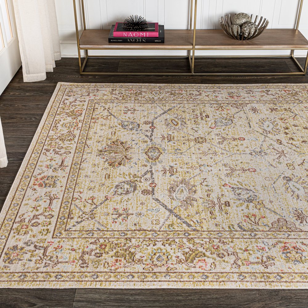Alba Modern Faded Peshawar Area Rug. Picture 4