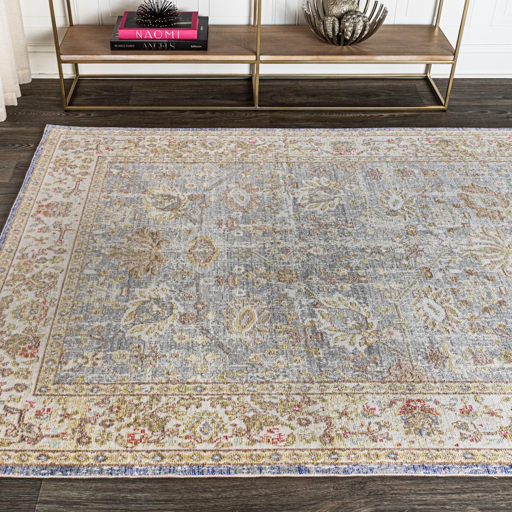 Alba Modern Faded Peshawar Area Rug. Picture 4