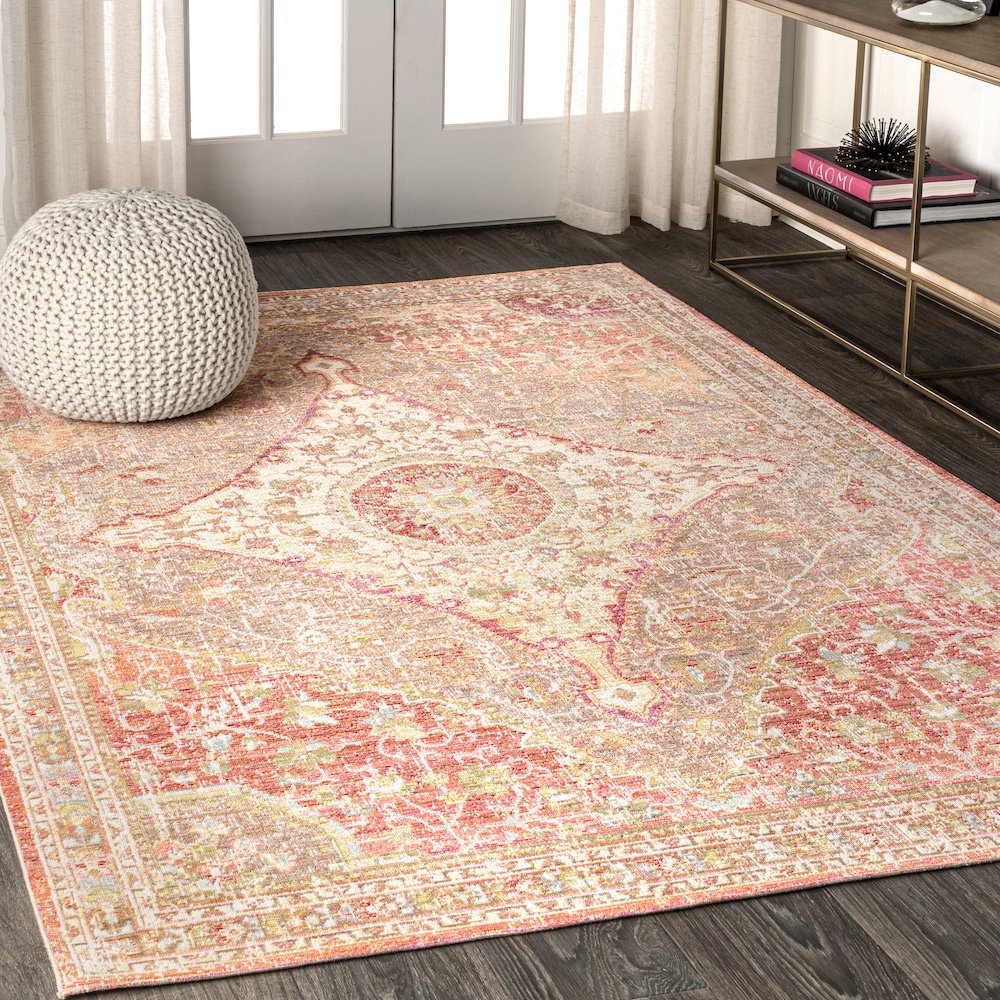 Petras Modern Ornate Medallion Area Rug. Picture 3