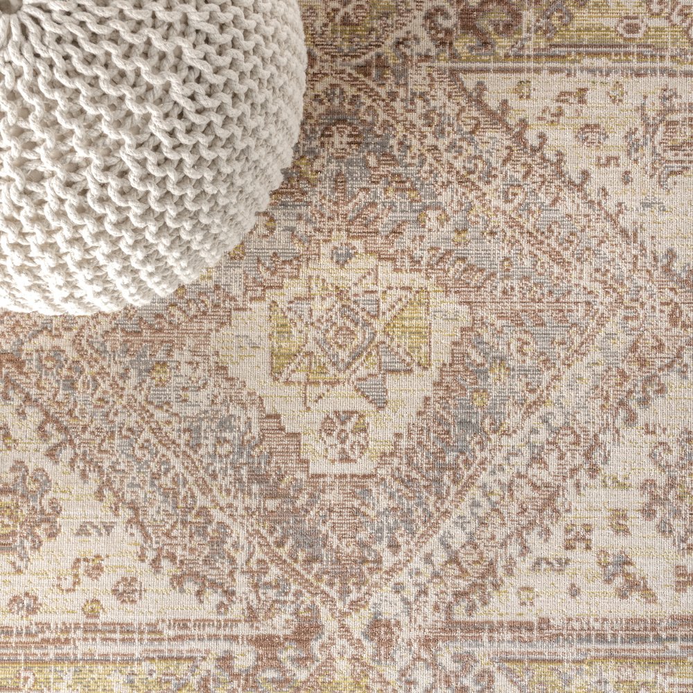 Darija Ornate Geometric Medallion Area Rug. Picture 6