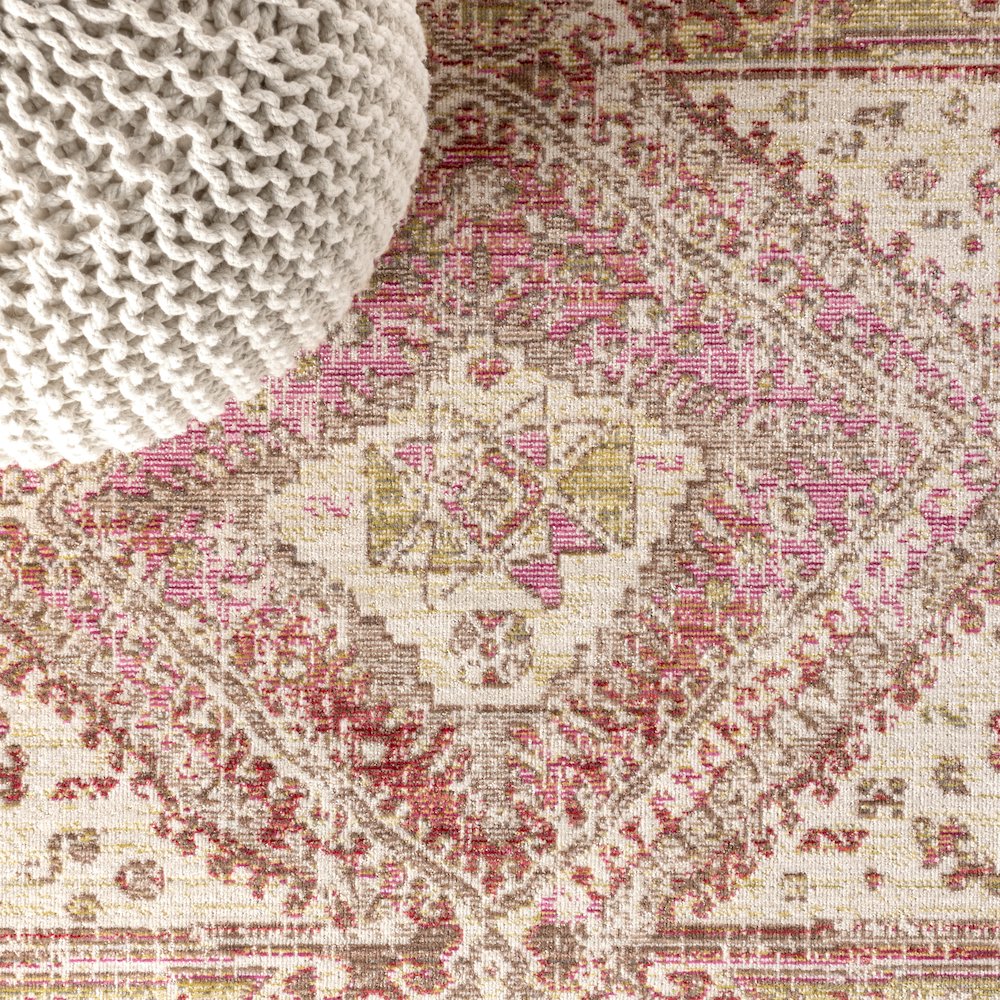 Darija Ornate Geometric Medallion Area Rug. Picture 6