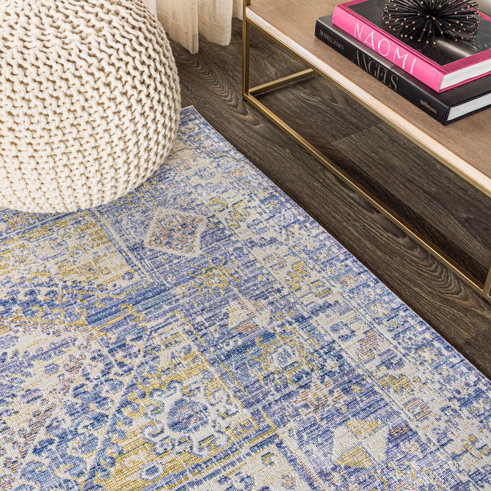 Darija Ornate Geometric Medallion Area Rug. Picture 7