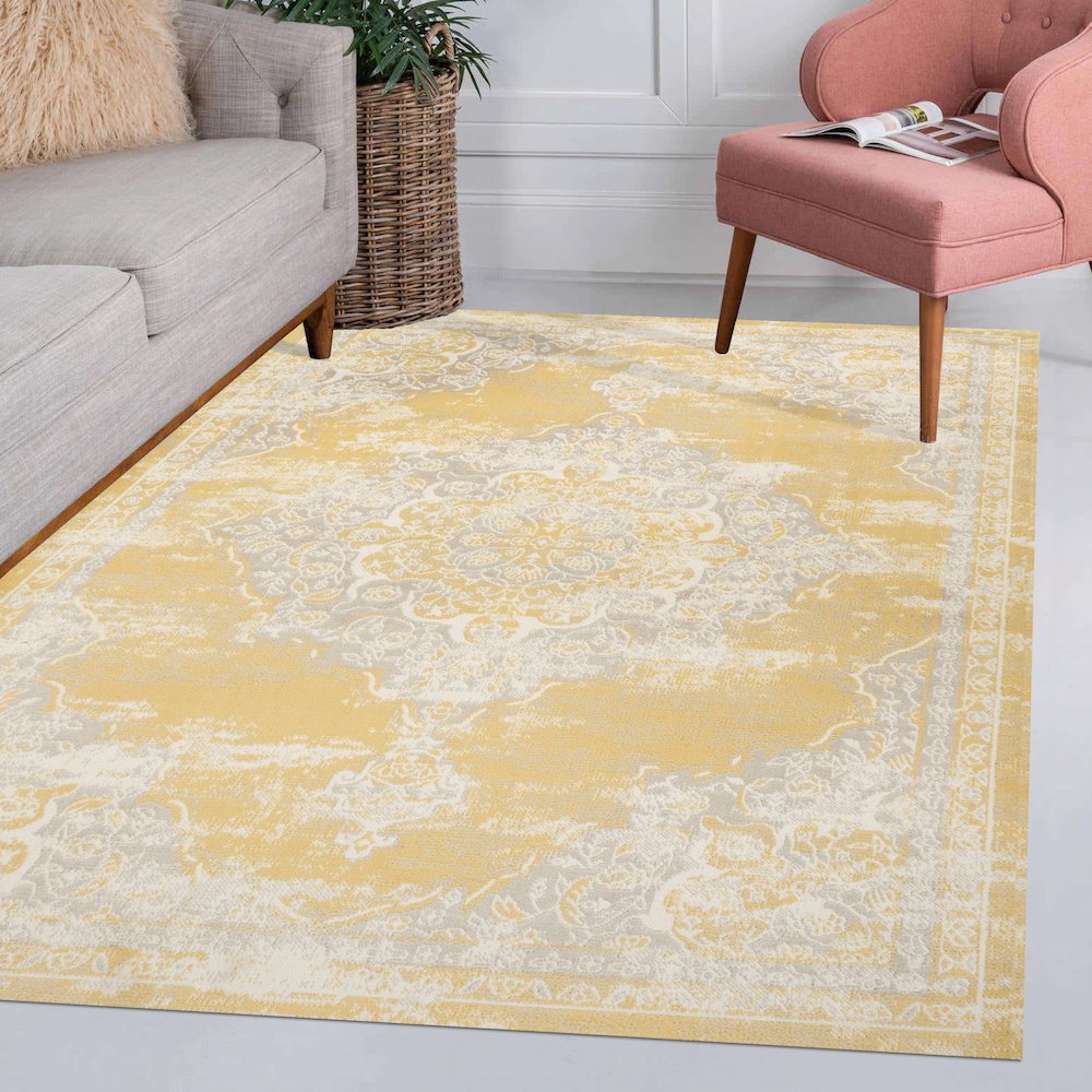 Alhambra Ornate Medallion Modern Area Rug. Picture 10