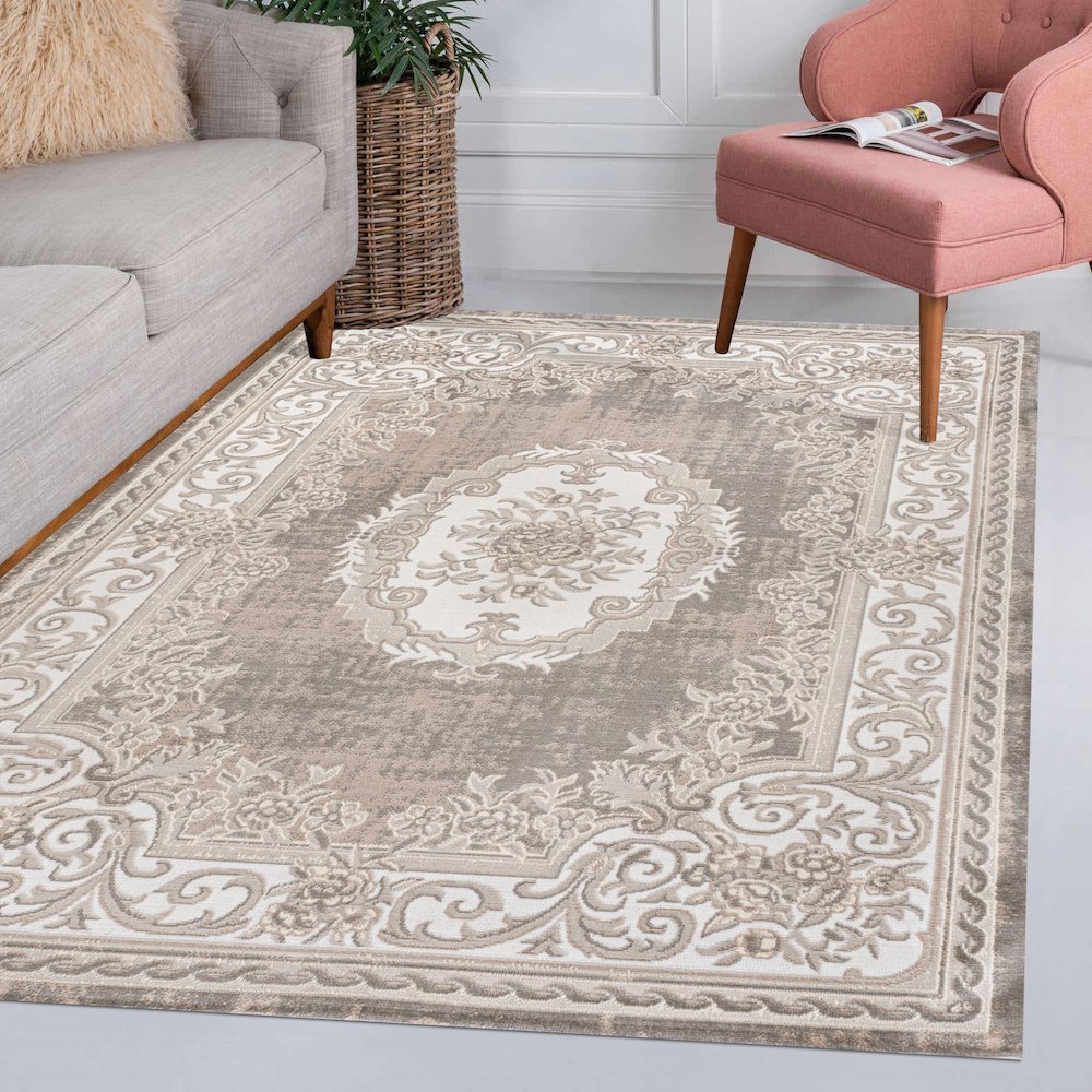 Rosalia Cottage Medallion Area Rug. Picture 10