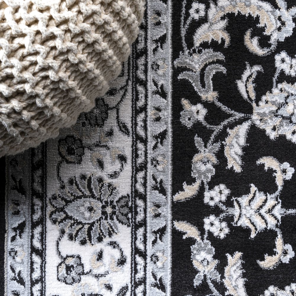 Palmette Modern Persian Floral Area Rug. Picture 6