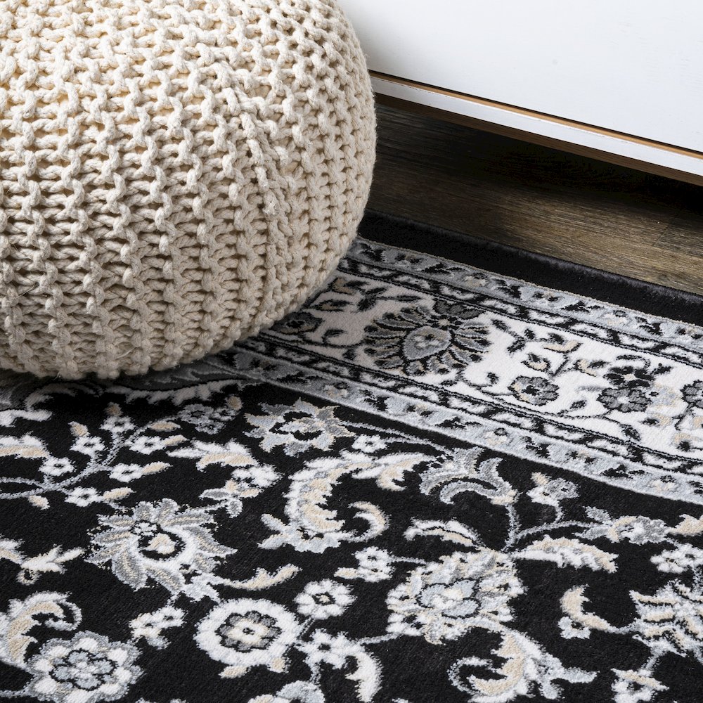 Palmette Modern Persian Floral Area Rug. Picture 7