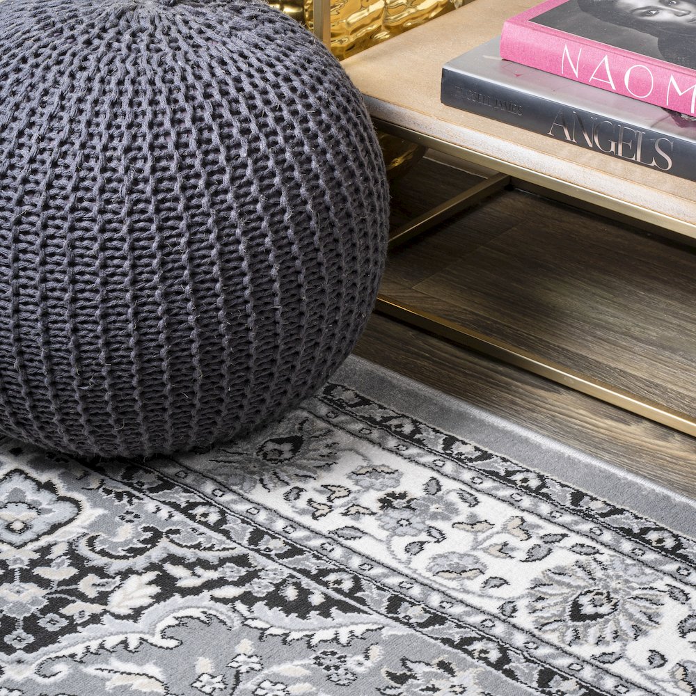 Palmette Modern Persian Floral Area Rug. Picture 7