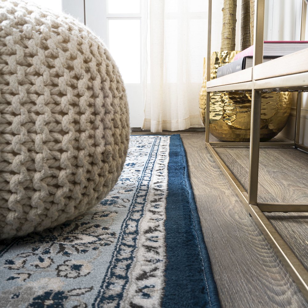 Palmette Modern Persian Floral Area Rug. Picture 9