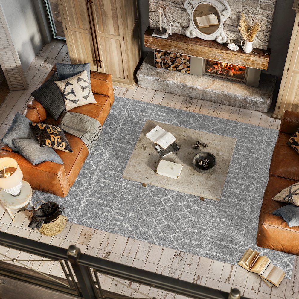 Moroccan Hype Boho Vintage Diamond Area Rug. Picture 5