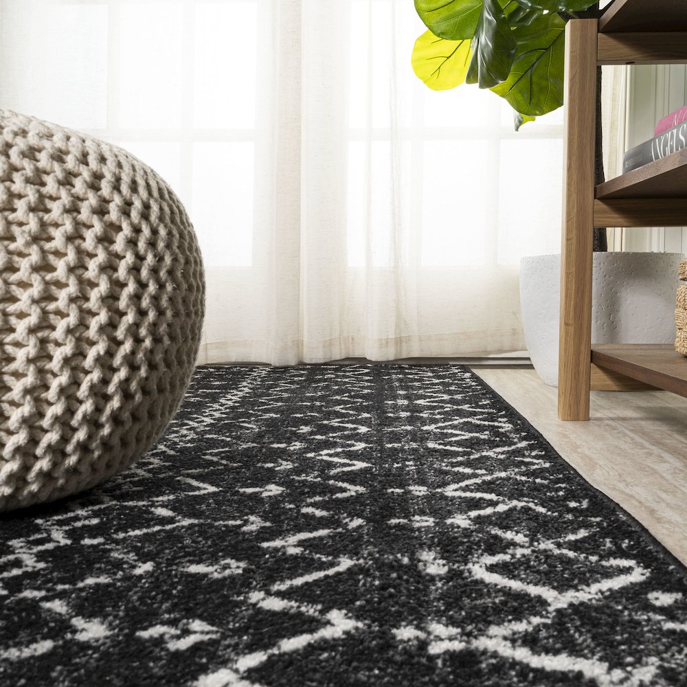 Moroccan Hype Boho Vintage Diamond Area Rug. Picture 10