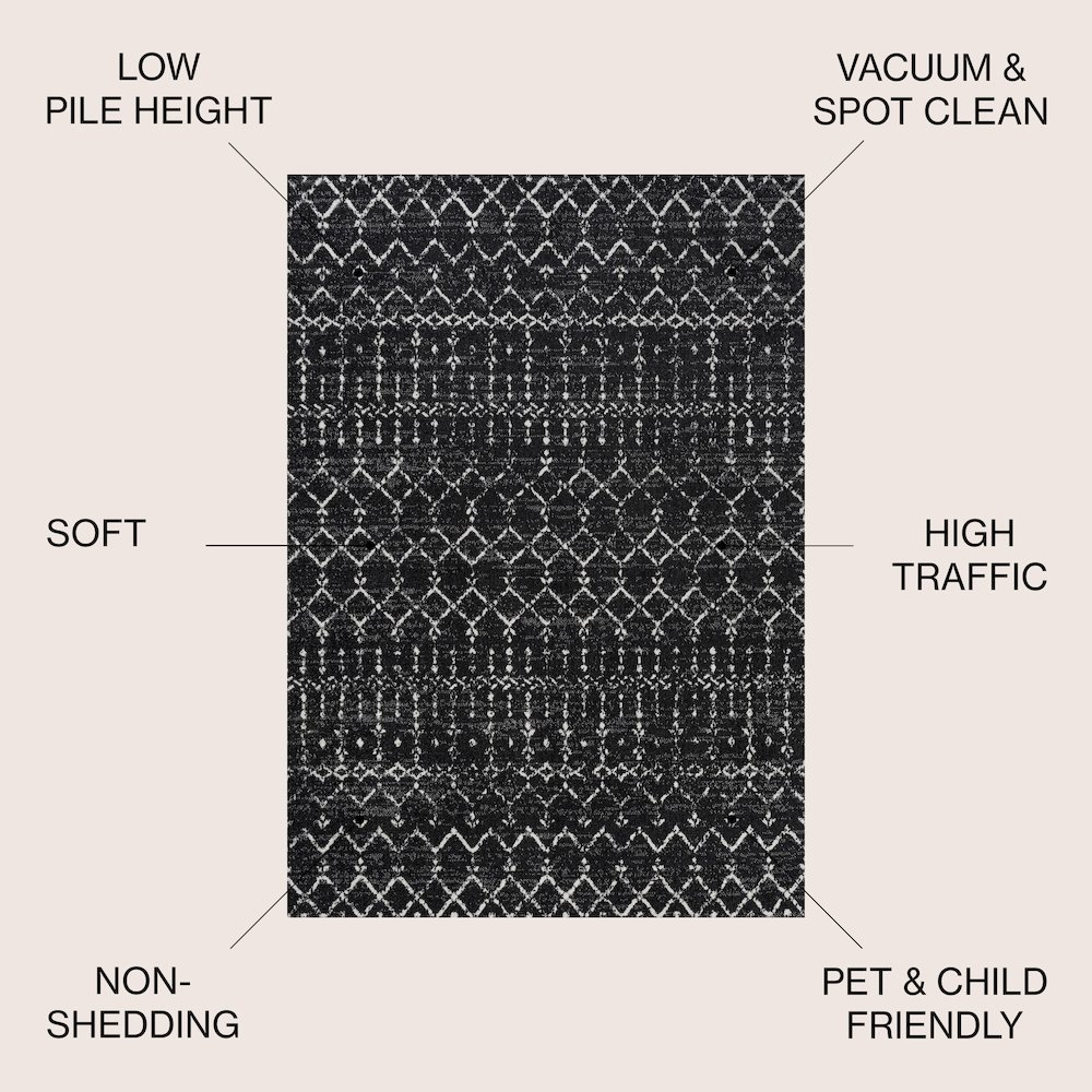 Moroccan HYPE Boho Vintage Diamond Area Rug. Picture 3