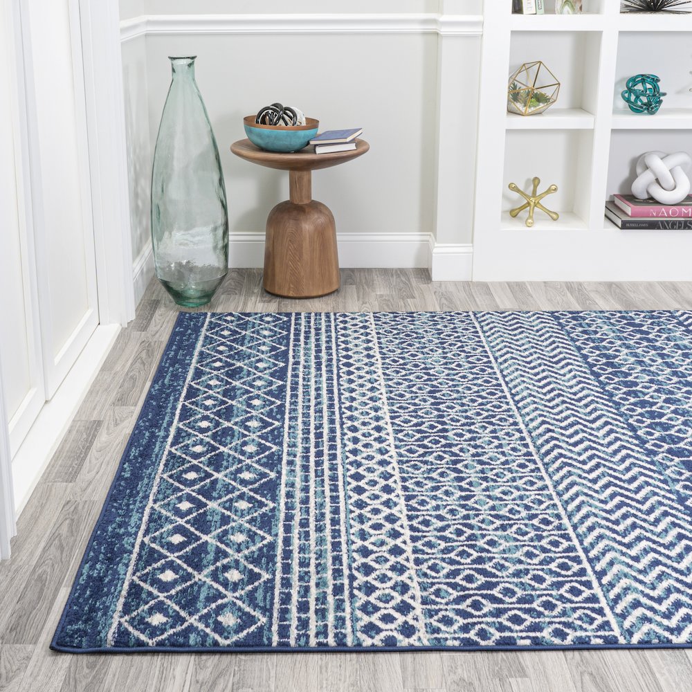 Arta Moroccan Vintage Geometric Rug Area Rug. Picture 3