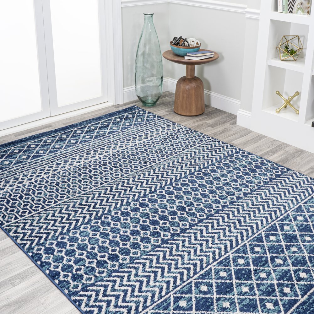 Arta Moroccan Vintage Geometric Rug Area Rug. Picture 4