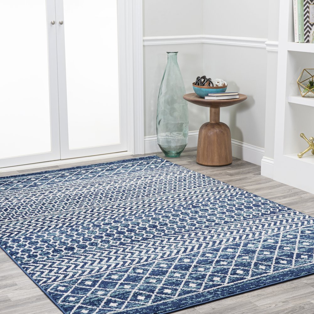 Arta Moroccan Vintage Geometric Rug Area Rug. Picture 5