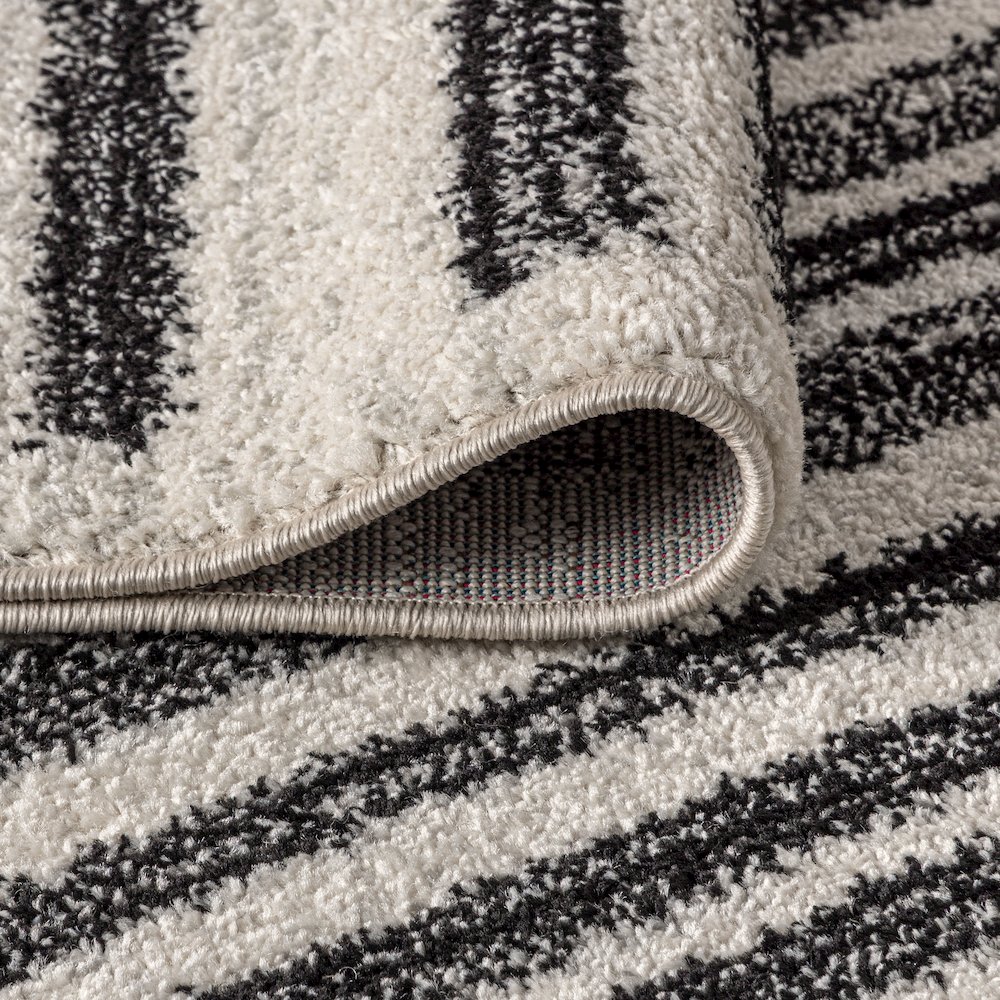 Khalil Modern Berber Stripe Area Rug. Picture 9