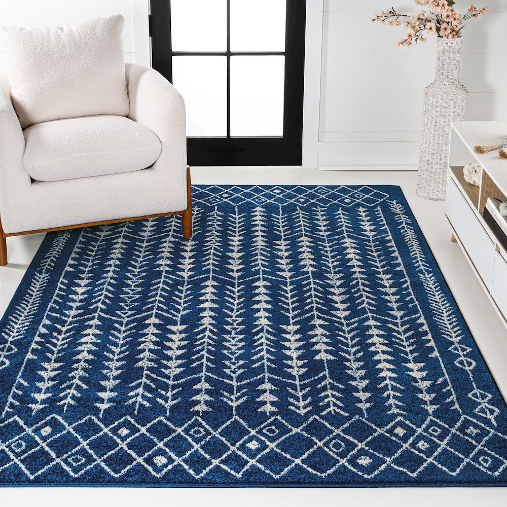 Ziri Moroccan Geometric Area Rug. Picture 2