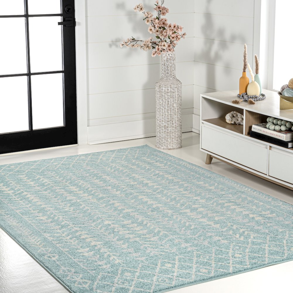 Ziri Moroccan Geometric Area Rug. Picture 3