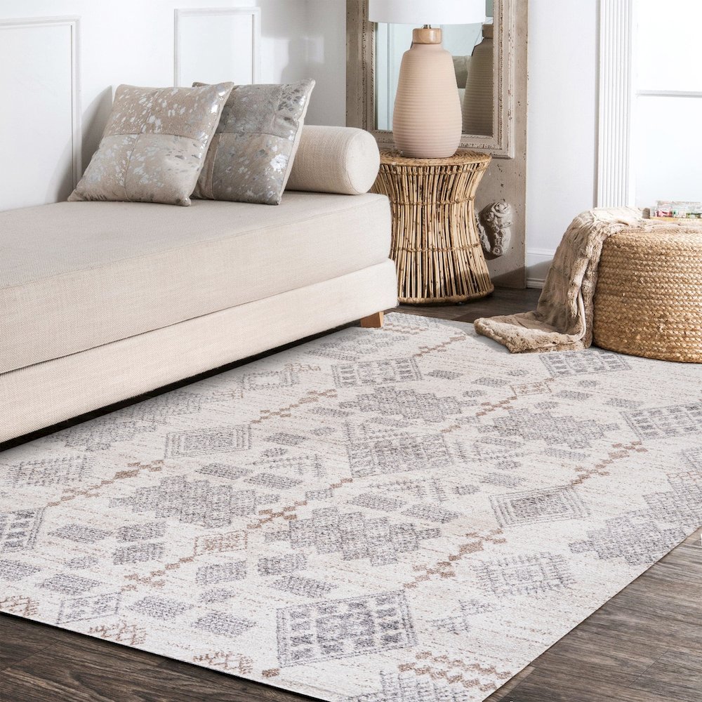 Bhalil Berber Diamond Geometric Area Rug. Picture 10