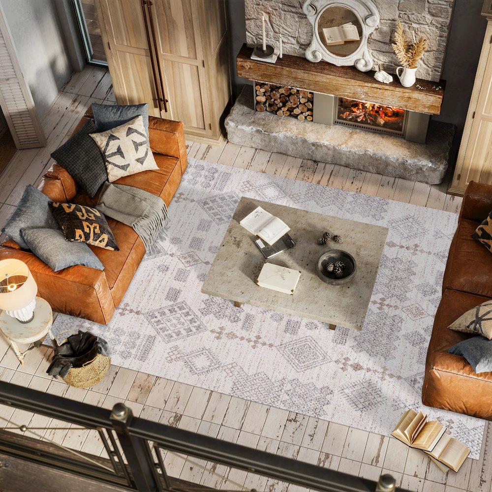 Bhalil Berber Diamond Geometric Area Rug. Picture 5