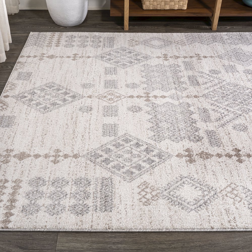 Bhalil Berber Diamond Geometric Area Rug. Picture 3