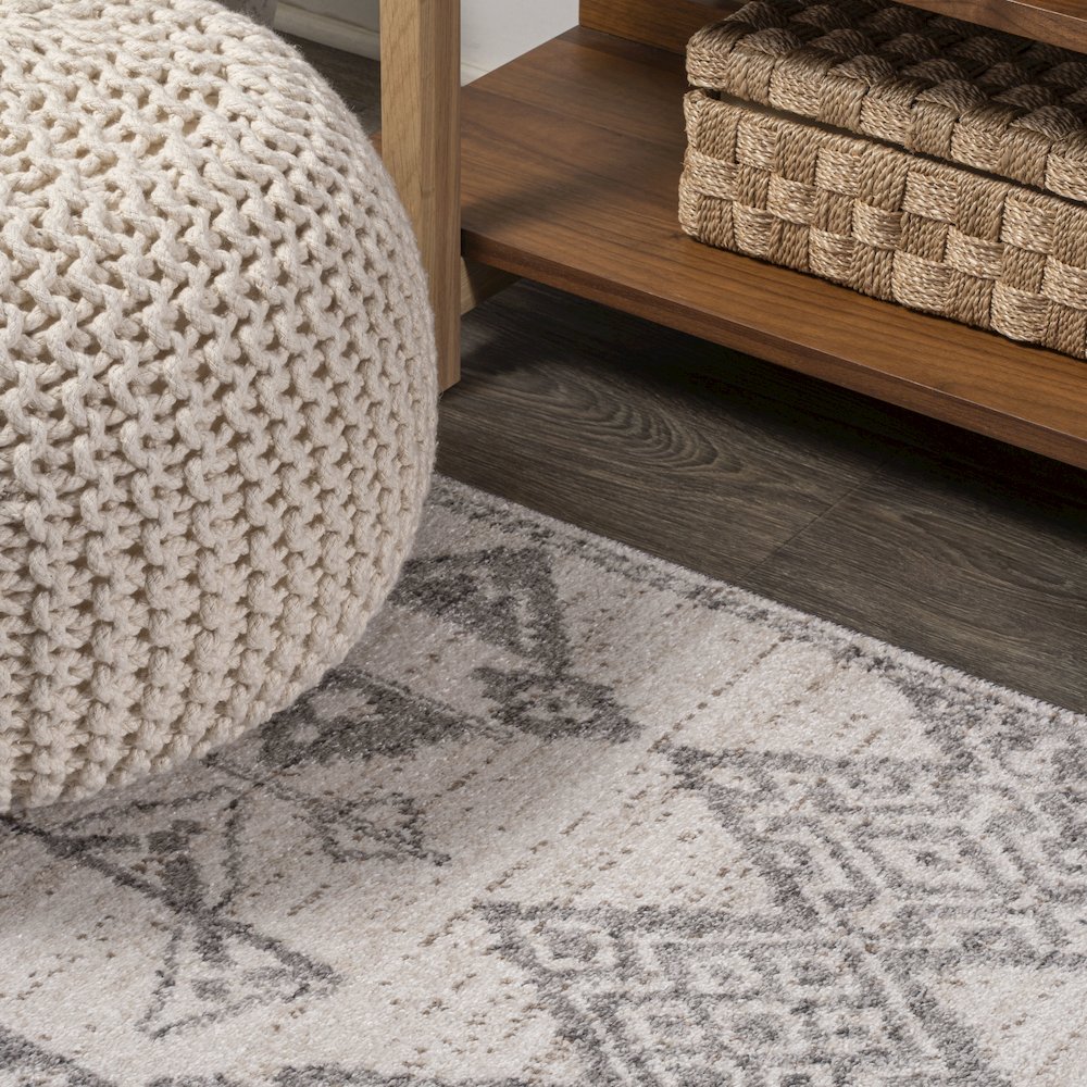 Idris Tribal Diamond Geometric Area Rug. Picture 8