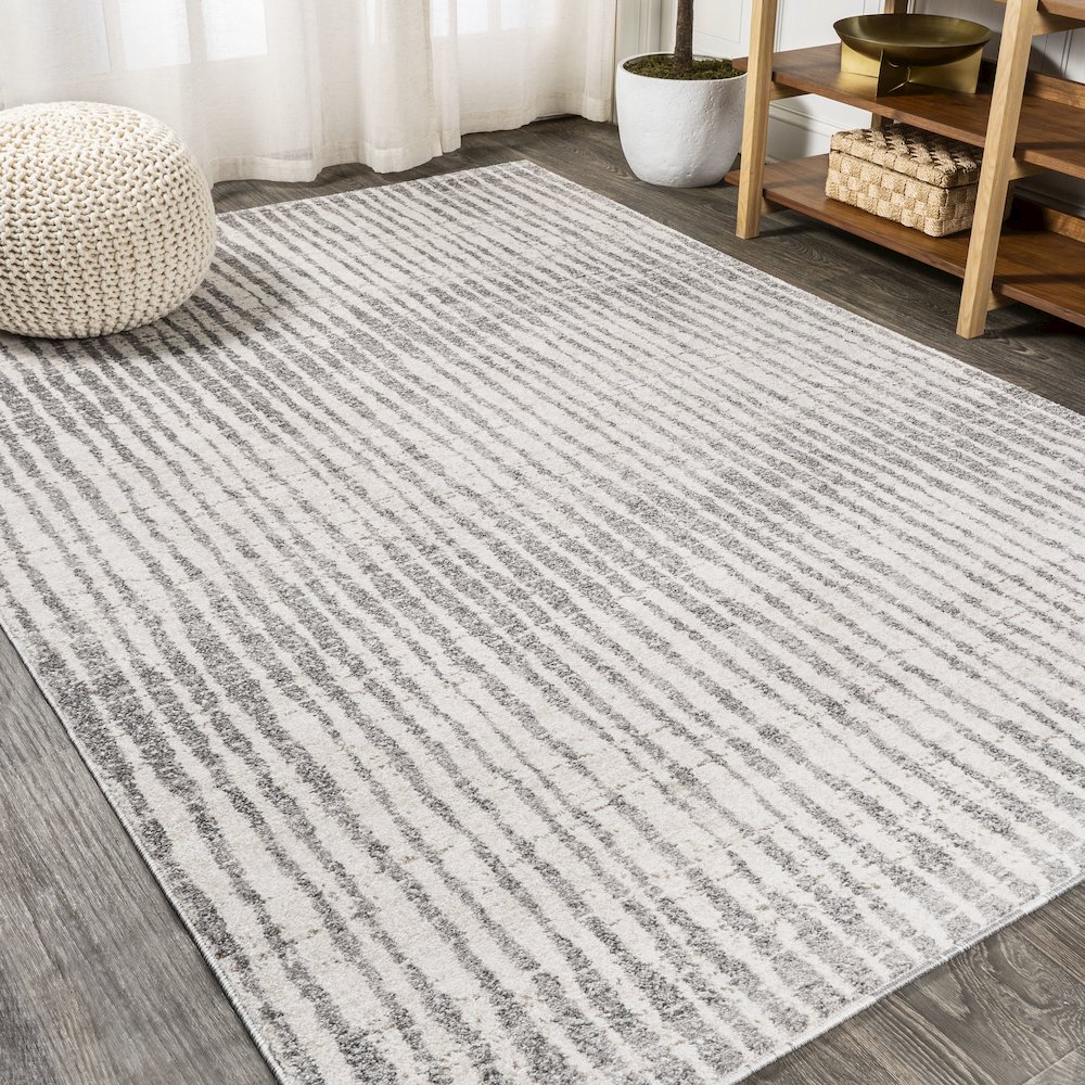 Skoura Modern Bold Stripe Area Rug. Picture 2
