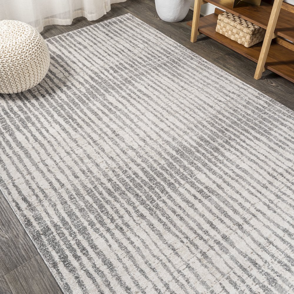 Skoura Modern Bold Stripe Area Rug. Picture 4