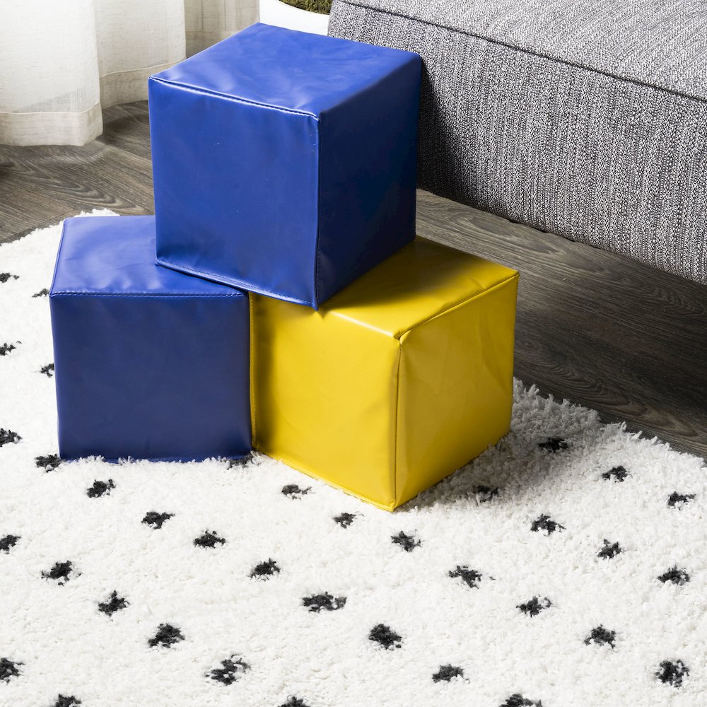 Pele Modern Geometric Dot Shag Area Rug. Picture 12