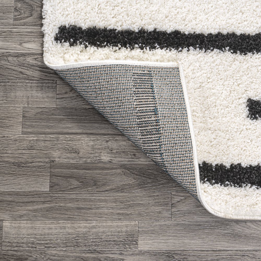 Alaro Berber Stripe Shag Area Rug. Picture 6