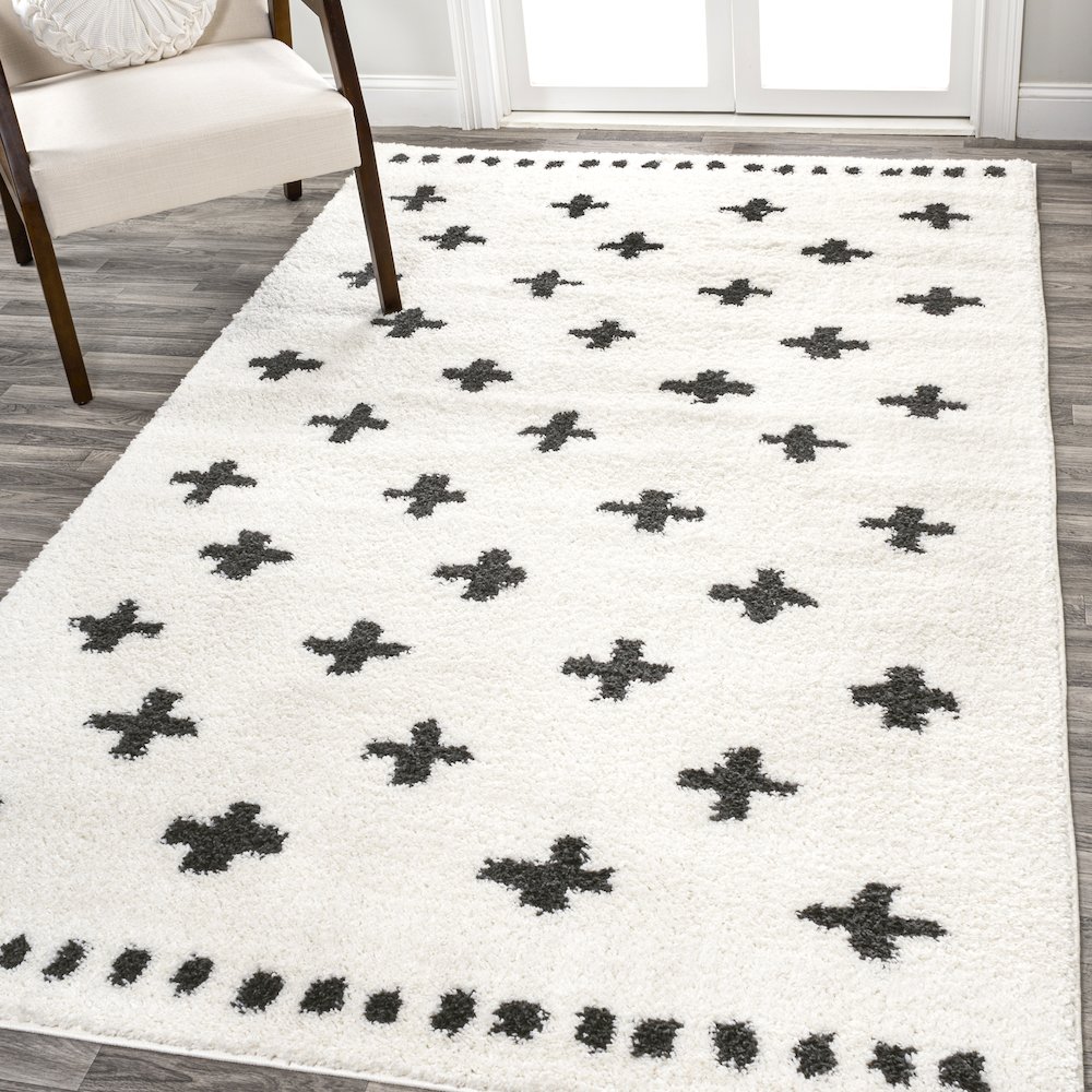 Cristo Berber Geometric Shag Area Rug. Picture 2