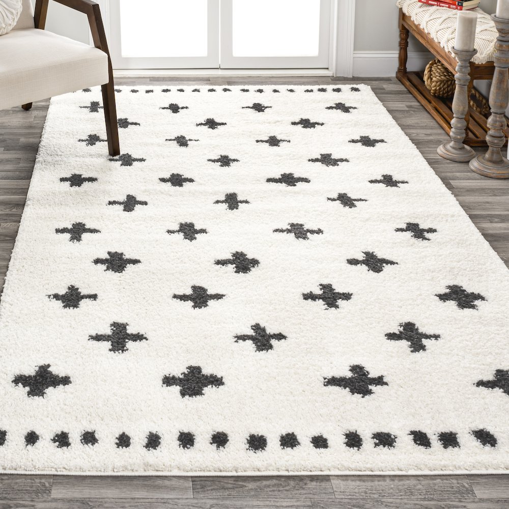 Cristo Berber Geometric Shag Area Rug. Picture 4