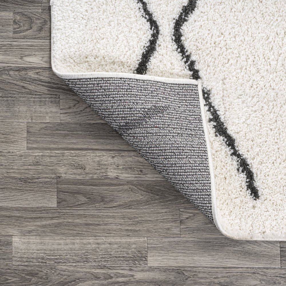 Catala Moroccan Diamond Shag Area Rug. Picture 6