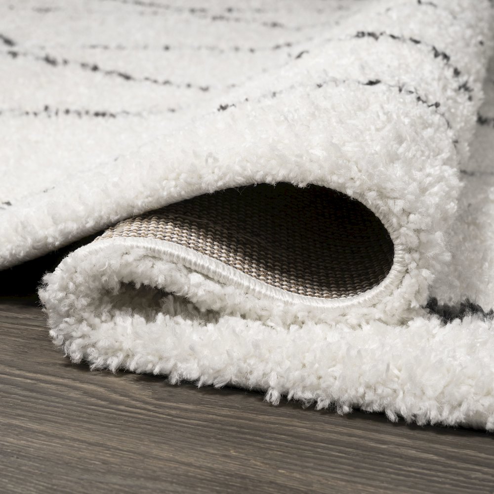 Catala Moroccan Diamond Shag Area Rug. Picture 11